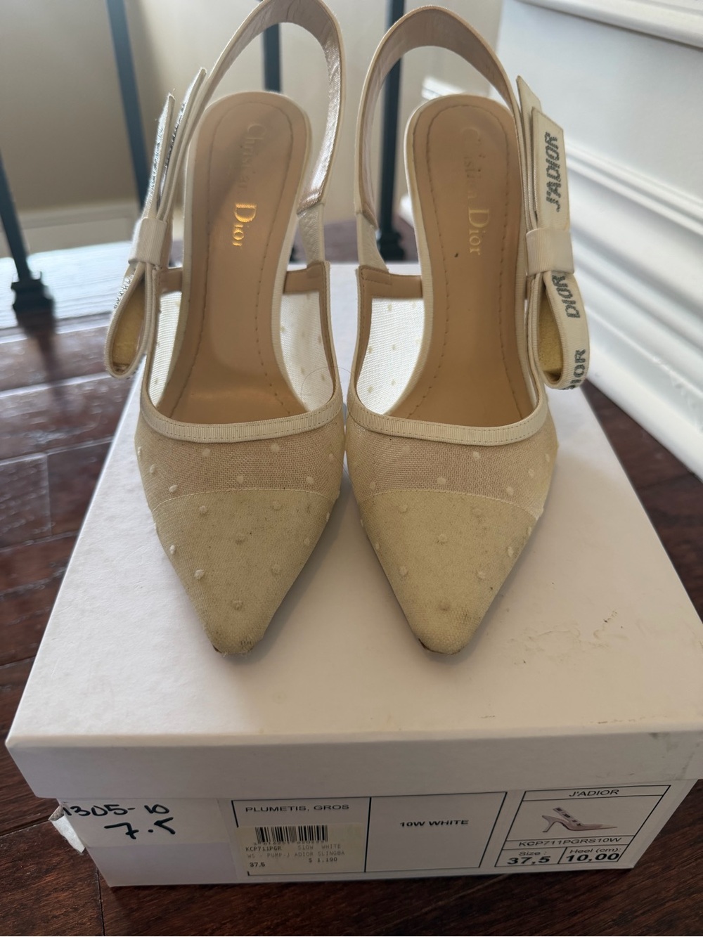 DIOR Snow White Slingbacks
